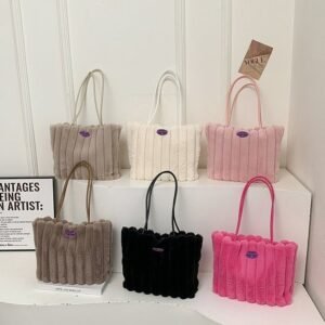 Plush Underarm Medium Tote Bag